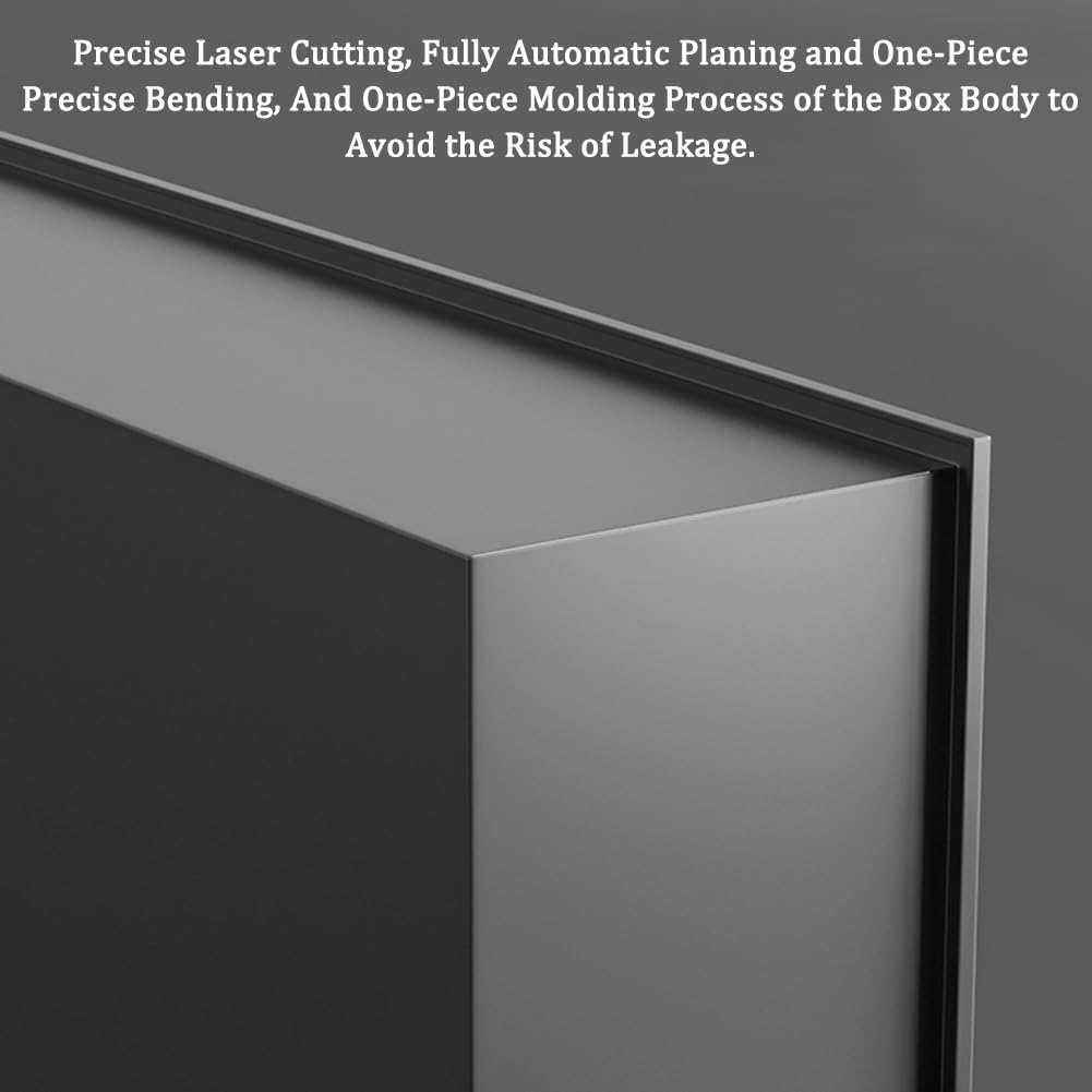 Mensola portaoggetti impermeabile in acciaio inox con luci, facile installazione per bagno, shampoo e articoli da toeletta, 24 x 37 cm