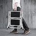 ACSTEP Folding Step Stool 2 Step Ladder Heavy Duty Metal stepping Stools for Adults with Anti-Slip Wide Pedal Lightweight Portable Collapsible Small Stool Kitchen Folding Mini Ladder 330Ibs White