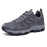 HeelVirtuosa Zapatos de Senderismo Transpirables y duraderos for Hombre: Calzado de tracción for Exteriores, Senderismo y mochilerismo.(Gray,45 EU)