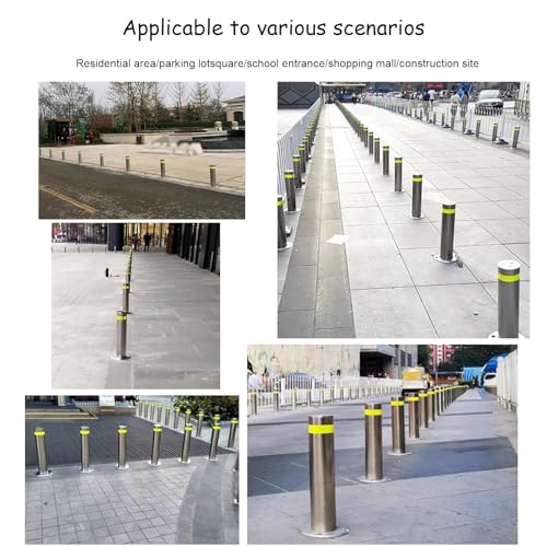 Bolardo de acero inoxidable reflectante para seguridad vial miniatura 2