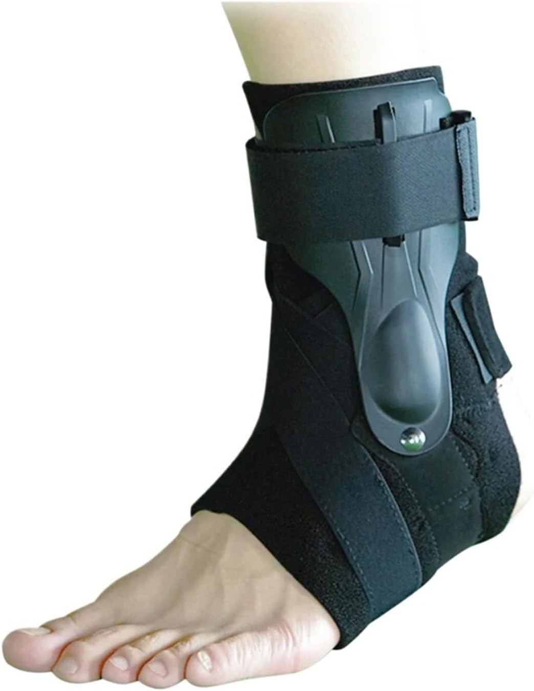 1PC Ankle Support Strap Brace Bandage Foot Guard Protector Adjustable Sprain Orthosis Stabilizer Plantar Fasciitis Wrap(Black,Large)