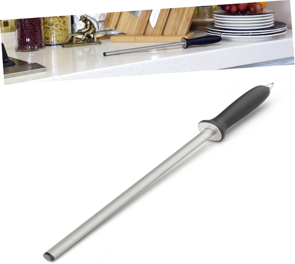 Diamond Carbon Steel Honing Stick Chef Sharpening Rod Professional Sharpener for Kitchen Butcher