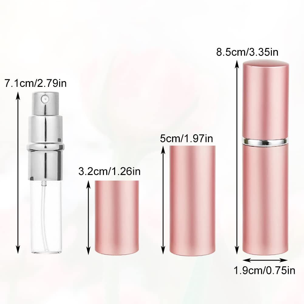 SwirlColor Mini-Parfümzerstäuber 6 Ml, Nachfüllbar – 4 Stück, Mit Trichter – Perfekt Für Reise & Handtasche