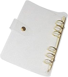 TEHAUX Capa Transparente Para Fichário Com 6 Argolas Capa Macia Para Fichário Saco De Folhas Soltas Bolsos Para Fichário Planejador A5 Capa Para Fichário De Orçamento Capa De