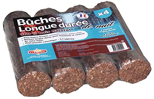 4 Bûches Compressées pour Cheminée 28 cm