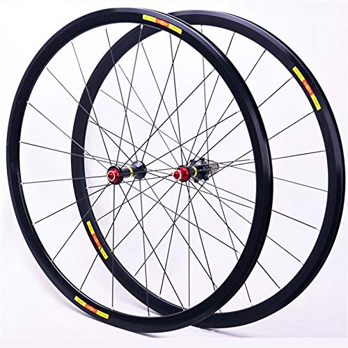 Juego de Ruedas Bicicleta Ruedas de Ciclismo de Carretera 700C (Delanteras Y Traseras) Ancho de 30 mm Llanta Ultraligera Liberación Rápida para Cassette de 8 9 10 Y 11 Velocidades.