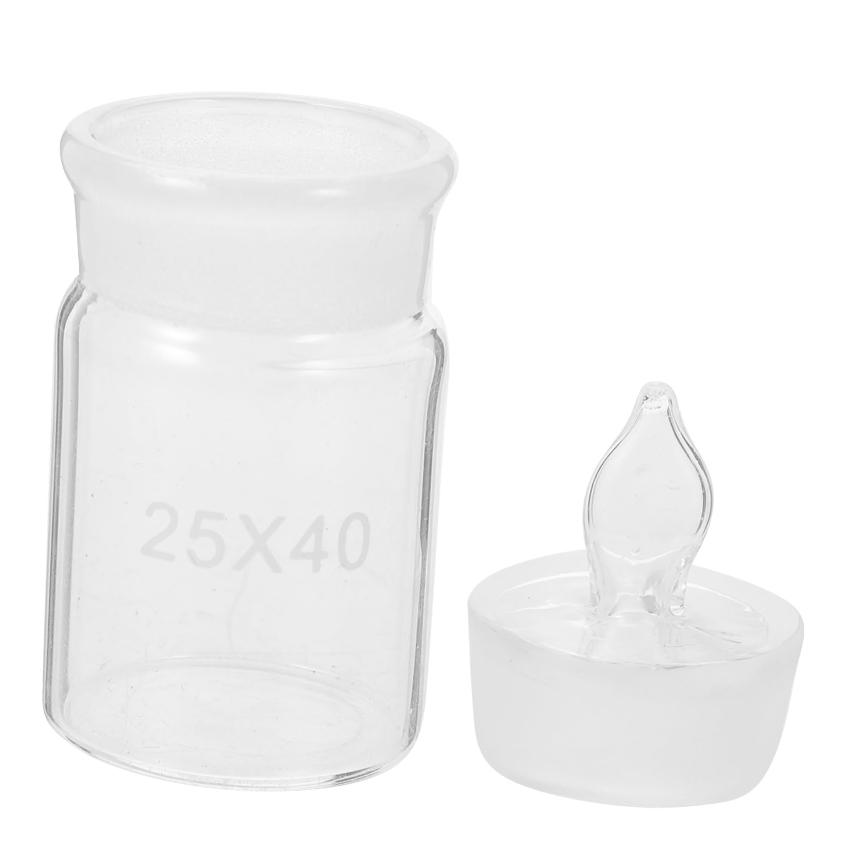 Veemoon Wide Mouth Experiment Weighing Bottle Glass Weighing Holder Lab Instrument