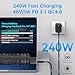 2Pack Thunderbolt 5 Cable 3.3FT Support 80Gbps Data Sync, 240W Charging and 16K/8K Monitor or Triple 4k Displays for Apple MacBook Pro, Thunderbolt 4/3 or Most USB C Devices