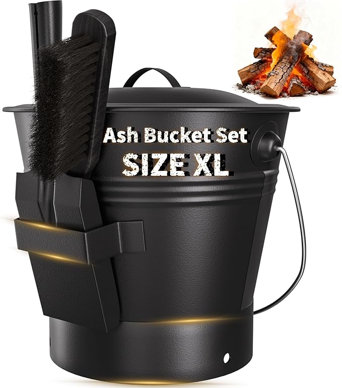 Amazon.com: AMAGABELI GARDEN & HOME XL 3-Gallon Metal Ash Bucket