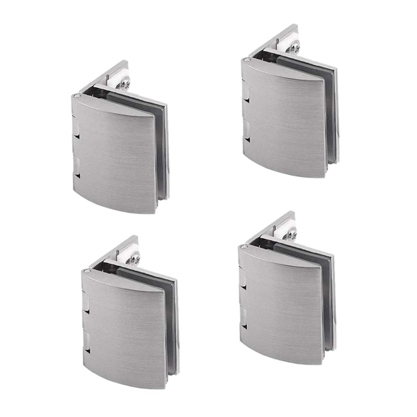 Charnières, charnière de porte en verre, 4 pièces, pince de salle de bain en acier inoxydable