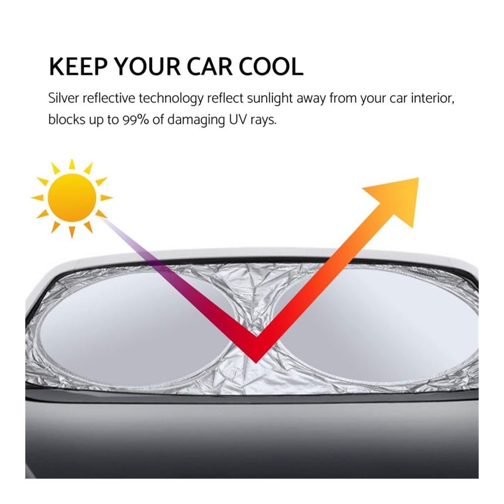 Retractable UV Sun Visor In Spanish Shield For Car Front Window Sunshade Protector With Interior - Foto 2