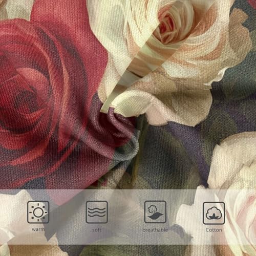 Cotton Toddler Girls Underwear Red Cream Roses Green Leaves Girl Panties Cute Artistic Kids Undies Briefs 2t3