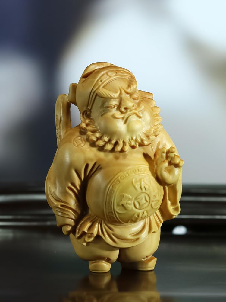 Amazon.co.jp: ミニ 鍾馗 鍾馗様 木彫り 置物 和物 厄除け