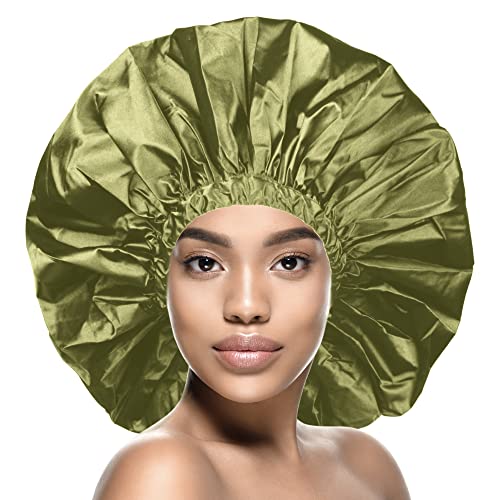 Jumbo cap Donna douche conditionnement satin sauge bonnet grand format