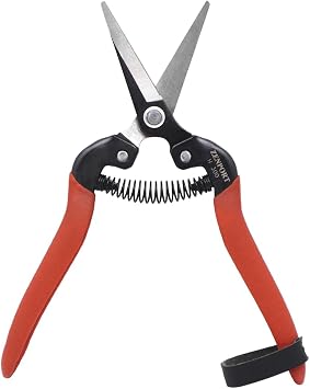 Zenport H300 Harvest Shear, Long Straight Carbon Steel Blade , Orange