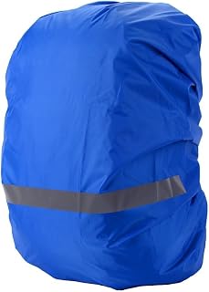 10L70L Backpack Rain Cover for Hiking Camping Cycling, Waterproof Oxford Cloth Protector with Reflective Strip, Wear Resistant for Outdoor Backpacks(Blue)(M)