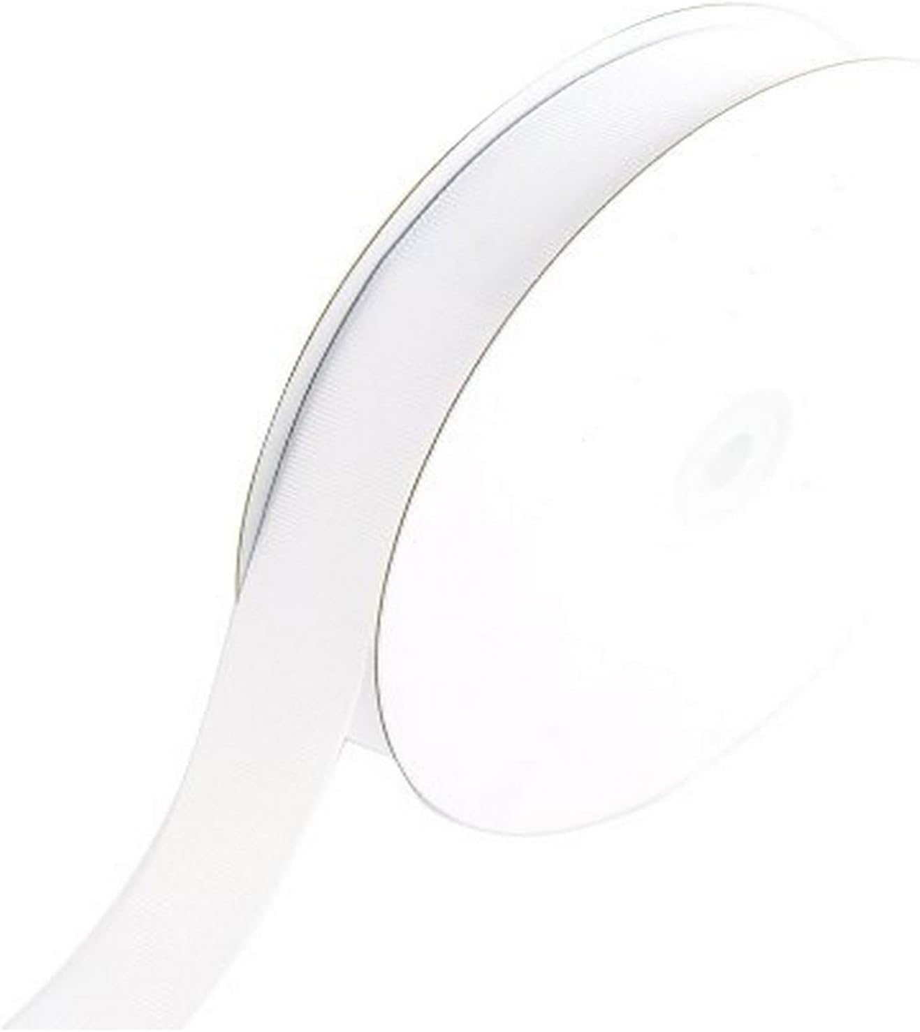 Creative Ideas GRO0708-029 7/8-Inch Solid Grosgrain Ribbon, 50-Yard, White