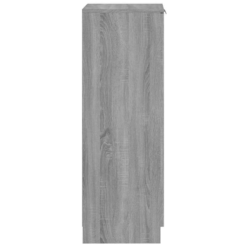 Scarpiera Grigio Sonoma 30x35x100 cm in Legno Multistrato con Anta