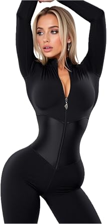 Bona Fide One Piece Workout Jumpsuits for Women - Athletic Romper Jumpsuit with Tummy Control and Butt Lifting for Yoga, Gym