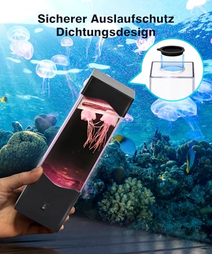 Faithorse Quallen Lamp, Lavalampe Quallenlampe Jellyfish Lamp Aquarium Lampe Quallen Aquarium Stimmungslampe Dekoration, Weihnachtsgeschenke für Männer Kinder Erwachsene