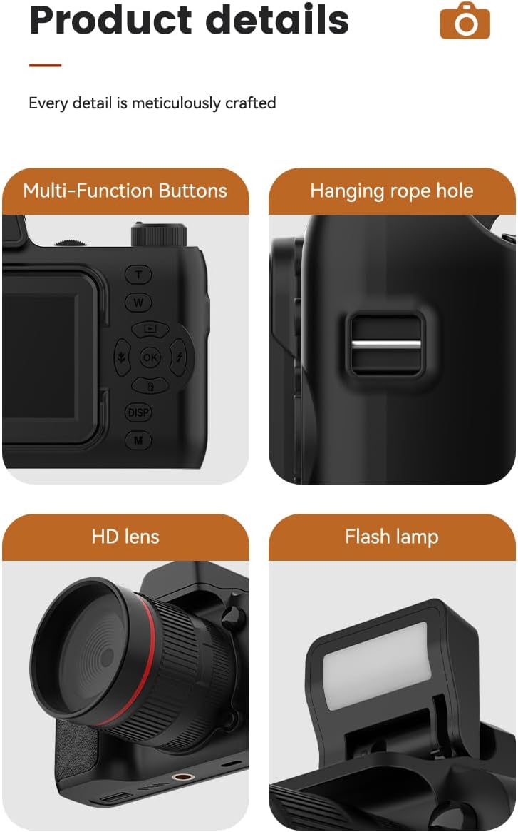 MERCANOVA 4K Vlogging Camera for YouTube and Video Recording, 50MP | Autofocus, 180° Flip Screen, LED Fill Light, 16X Zoom, Compact Portable