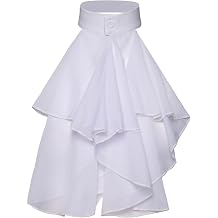 Victorian False Collar, Medieval Costume Vintage Palace Detachable White Ruffle Neck Collar for Costume Parties