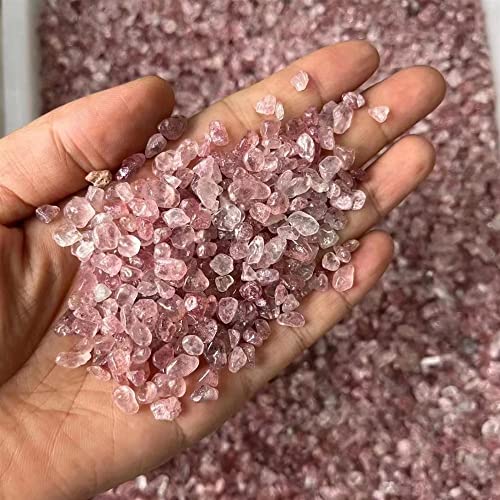 WGPHD Meditation Home Natural red Strawberry Crystal Gravel Original Stone Fish Tank Bottom Sand Decorative Landscaping (Size : 20g)