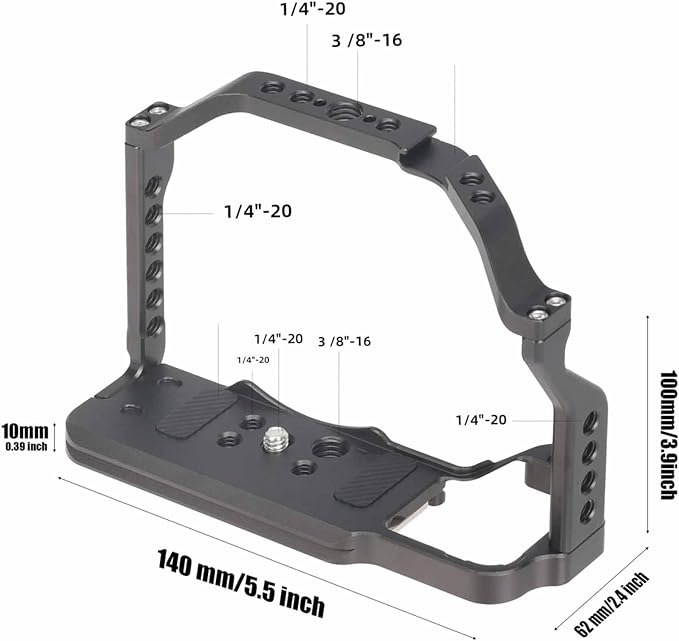 Jaula para cámara Z50, estabilizador de aluminio miniatura 3