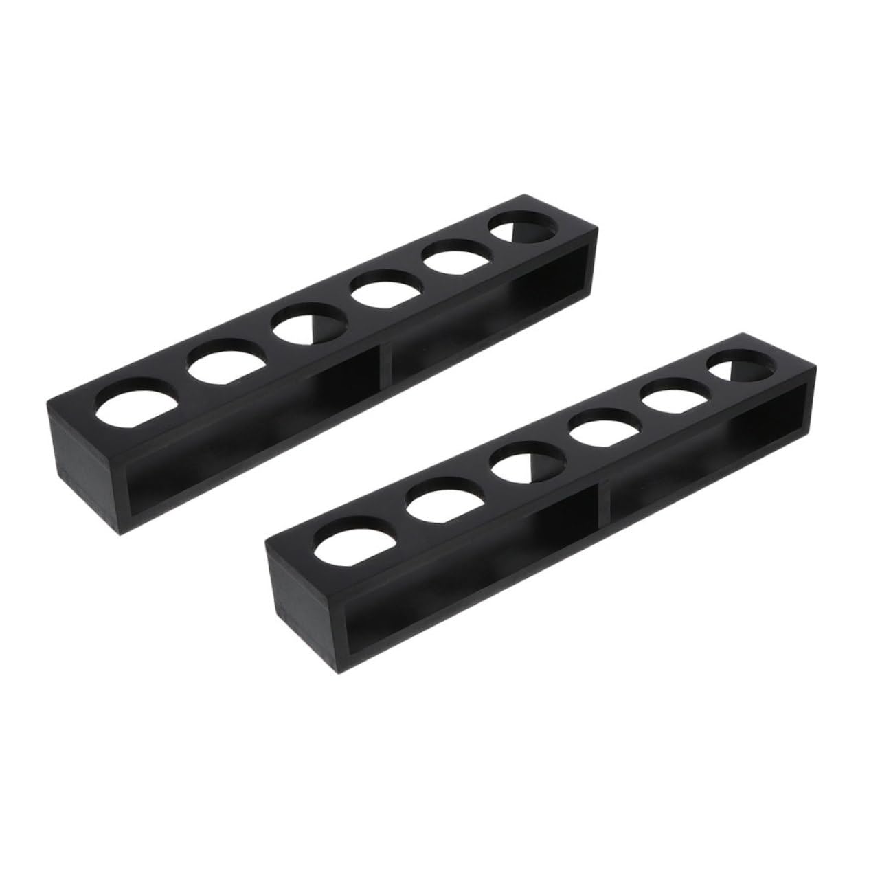 Cabilock 2pcs Wooden Shot Holder Slot Cup Rack for Drinks for Home Bar Parties and Gatherings Organizer for Shot Glasses and Beer Glasses