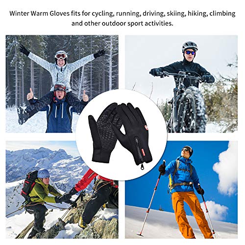 Luvas de ciclismo, Andoer Luvas de dedo completo para tela sensível ao toque para homens, mulheres,