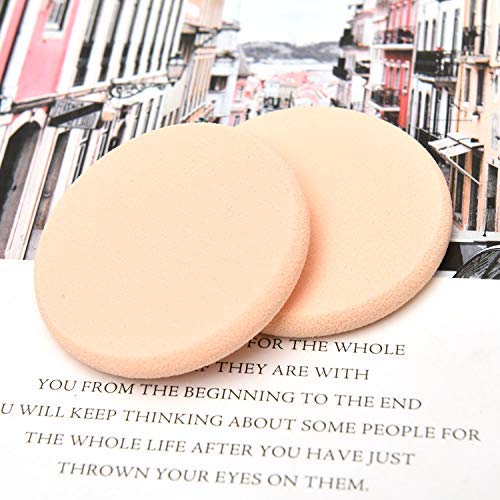Monrocco 12PC/Set Women's Round Soft Makeup Beauty Eye Face Foundation Blender Facial Smooth Powder Puff Cosmetics Blush Applicators Sponges Use for Dry and Wet