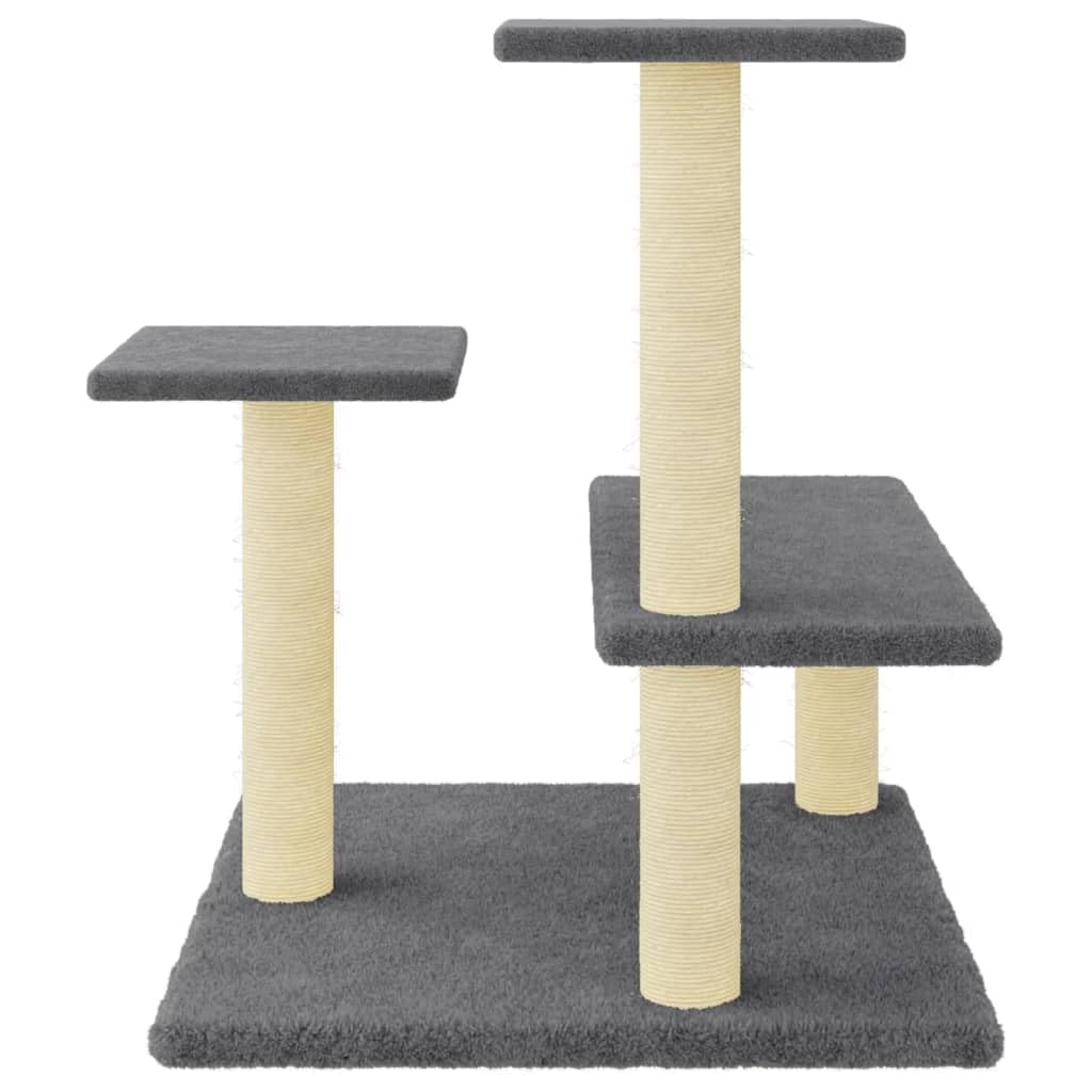 Rascador para Gatos con Postes de sisal Gris Oscuro 61 cm, ZEYUAN Rascador Gato, Arbol Rascador para Gatos, Gatos Accesorios, Torre Gatos, Arranhador para Gatos, Casa para Gatos