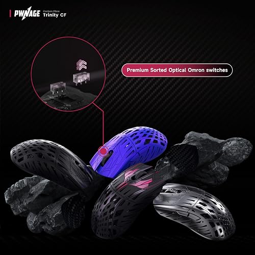PWNAGE Trinity Wireless Gaming Mouse 8kHz - 39 Grams Ultralight Esports Pro Gamer Flawless Professional Custom Xero PAW3950 Optical Sensor 36,000 DPI - 8000Hz -100% PTFE Skates Symm 2 - Black - Image 5