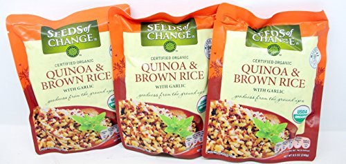 Comparison: Best Microwave Quinoa 7 Seeds of Change Organic Vegetarian Quinoa & Brown Rice with Garlic 3 (8.5 oz.) Pouches Microwave 90 Seconds by Seeds Of Change