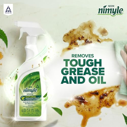 Image of Nimyle Natural Kitchen Cleaner Spray | Food Grade Ingredients | Removes Tough Grease & Oil | Safe for Kitchen Food Surfaces | For Stoves, Countertops & Appliances | 450ml