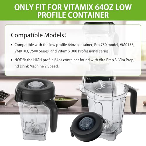 2 Packs repuestos tapa para licuadora Vitamix 64oz miniatura 6