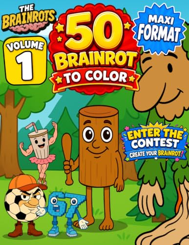 Children’s Coloring Book: The Brainrots – Volume 1 [New 2026 Edition – Revised and Expanded]: Super Coloring Book with 50 Viral Italian Brainrot ... (“The Brainrots” Coloring Book Series) image 2