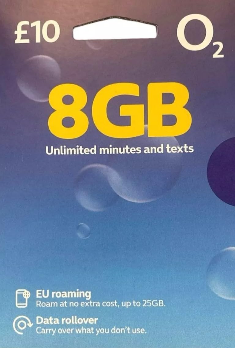 O2PAY AND GO NANO SIM CARD For IPHONE 5, 5C, 5S, 6, 6S, 6Plus / Galaxy S4, S5, S6, 6Edge / Notes 3, 4 - BY MOBILES DIRECTS COMMUNICATIONS LTD