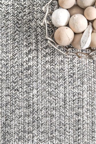 Image of Premium Handwoven Braided Cotton Rectangular Carpet 1.5x6 Feet | Soft & Durable Floor Rug for Living Room, Bedroom & Kids Room | Anti-Slip, Washable & Eco-Friendly Color - Light Grey