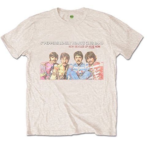 The Beatles – T-shirt unisexe pour hommes Here Now Now de la crème – XXL - Les Beatles, Paul McCartney, John Lennon, RIngo Starr, George Harrison The Beatles - T-shirt unisexe pour hommes Here Now Now de la crème - XXL