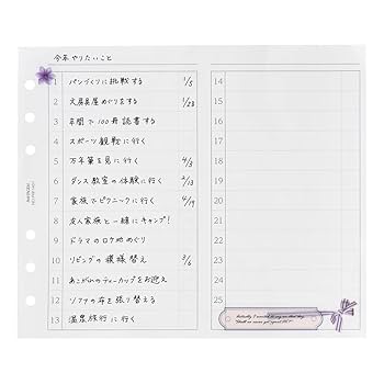 Amazon.co.jp: 能率 プチペイジェム システム手帳 リフィル ミニ