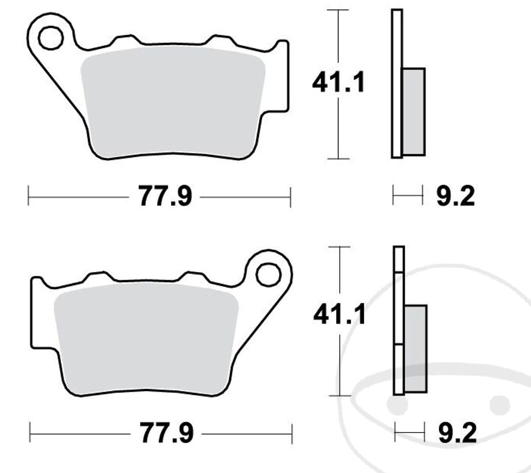 TRW Bremsbeläge vorn hinten MCB672 MCB834 passend für KTM Duke 125 200 390 RC125 RC200 RC390