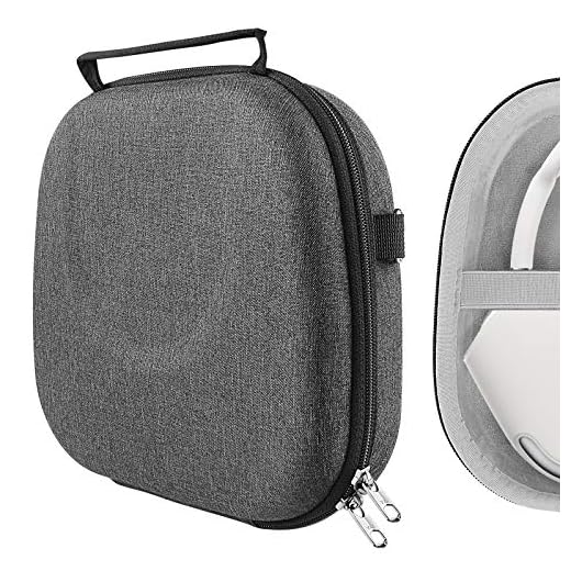 Geekria Shield Headphones Case, Compatible with AirPod Max Headphones Case, Replacement Hard Shell Travel Carrying Bag with Room for Smart Case and Accessories Storage (Dark Grey)
