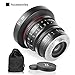 Meike 8mm T2.9 Mini Fixed Prime Manual Focus Wide-Angle Cinema Lens for M43 Micro Four Thirds MFT Mount Cameras BMPCC 4K Z CAM E1 E2 Black