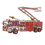 IQ Toys Large Fire Truck Building Construction Model with Metal Beams and Screws 842 pcs