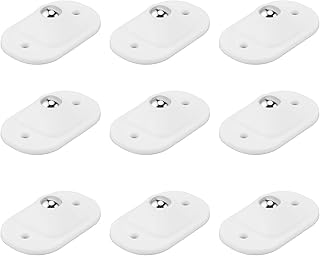12PCS Mini Swivel Wheels with Self Adhesive Caster, 360 Degree Rotation Sticky Pulley Durable ABS Material Mini Caster Wheels for Air Fryers Trash Cans Flower Pots (White)