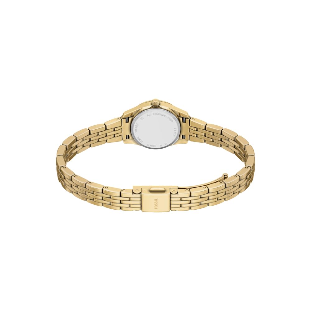 Fossil Scarlette Damen 20MM Goldfarbene Edelstahl-Uhr, ES5474