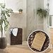 Casafield Large Laundry Hamper with Lid and Removable Liner Bag - Espresso, Woven Water Hyacinth Rectangular Laundry Basket Sorter for Clothes and Towels