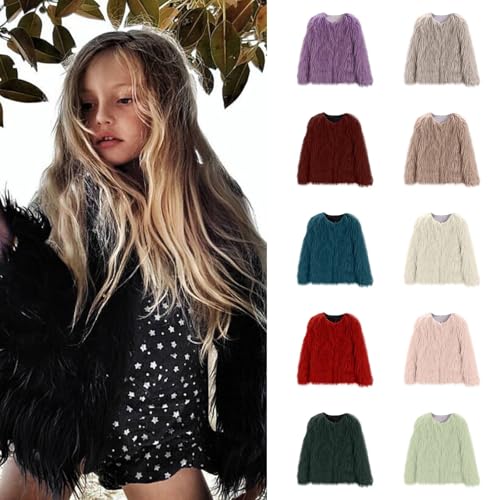 Betadog Girls Winter Coats Size 7/8 Baby Girl Warm Sweater Size 8-10 Coat For Girls Girls Wool Coat3