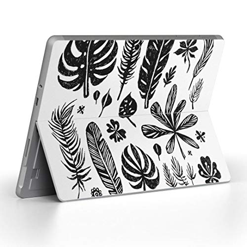 igsticker Surface Go/Surface Go 2 専用スキンシール サーフェス go シール スキン 保護 フィルム ステッカー アクセサリー 015701 木 植物 モノクロ